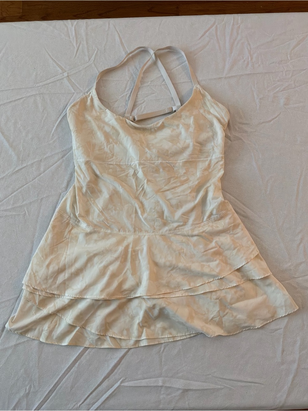 ******* Sleeveless Cream Tiered Midi Dress *******